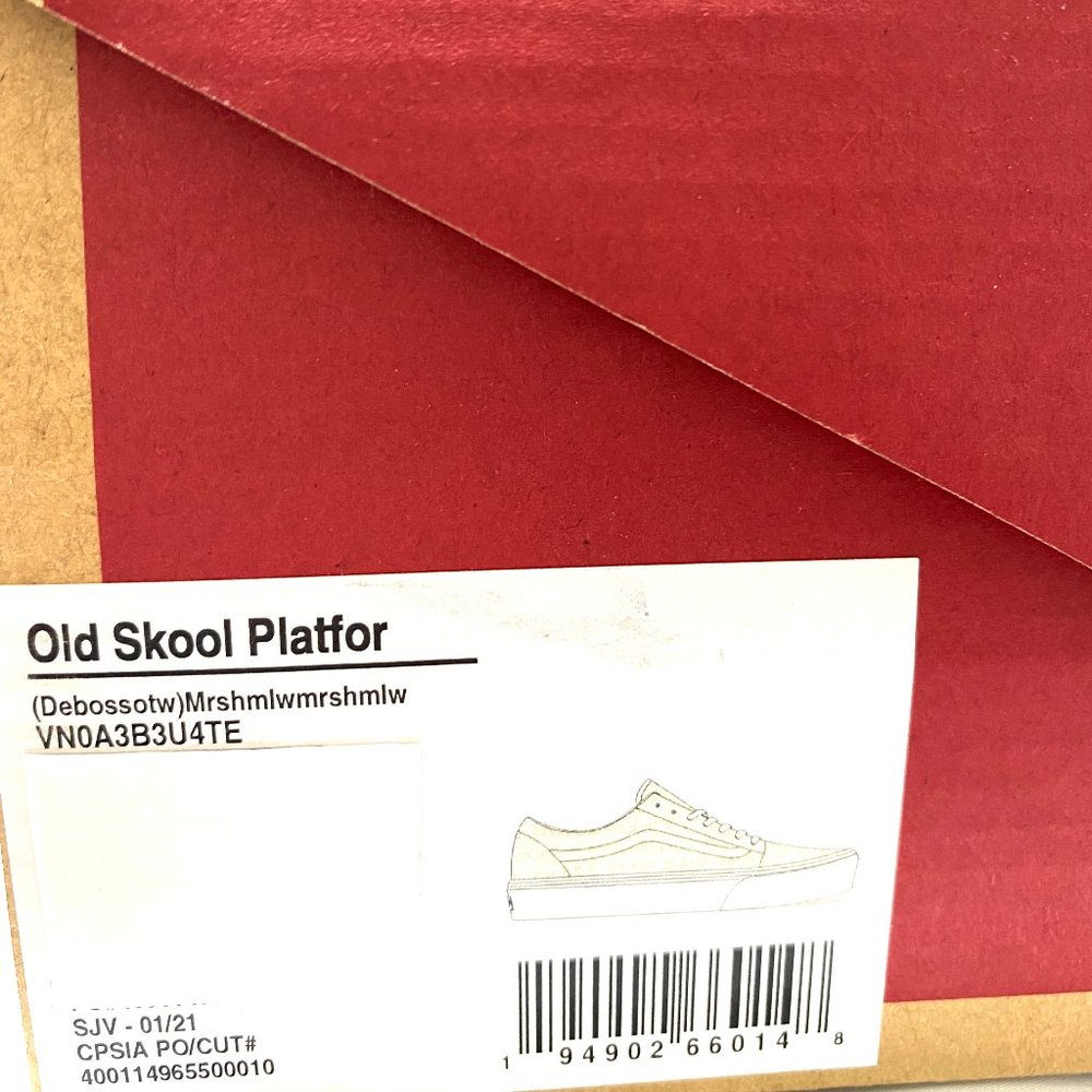 💖MEGA SALE💖VANS PLATFORM OLD Skool Suede Egret White Women's 10 VN0A3B3U4TE - Picture 11 of 11